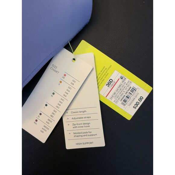 All In Motion Women's High Support Sculpt Front-Zip Up Workout Sports Bra - Picture 4 of 7